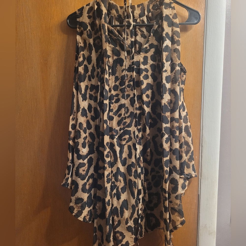SHEIN Animal Print Sleeveless Top